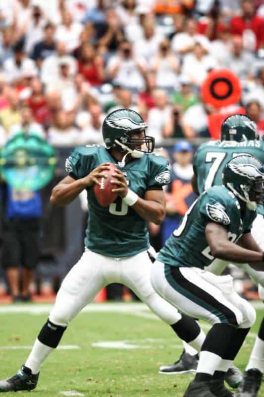 Donovan McNabb drops back for a pass.