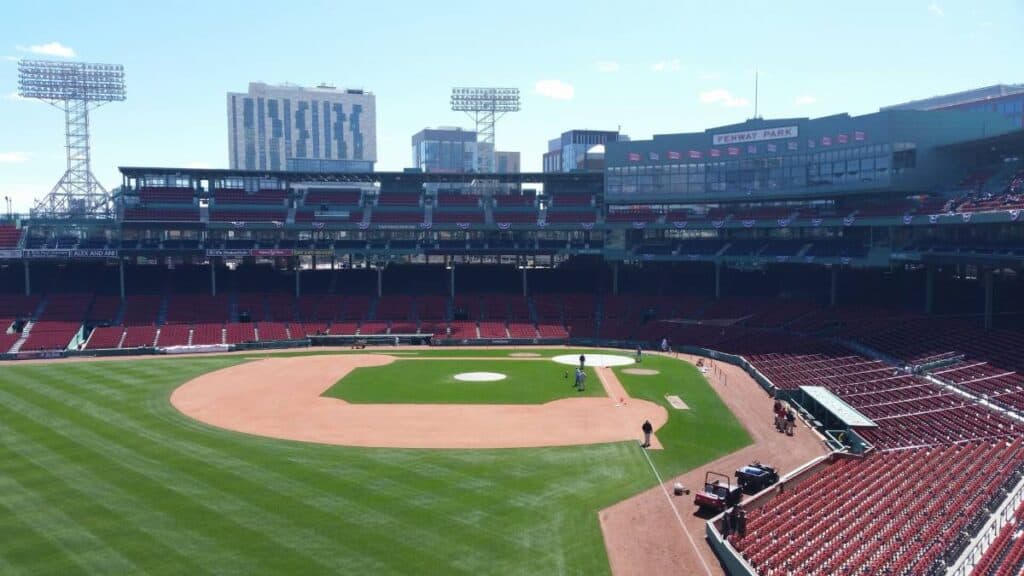 Photo of Fenway Park from the Green Monster.