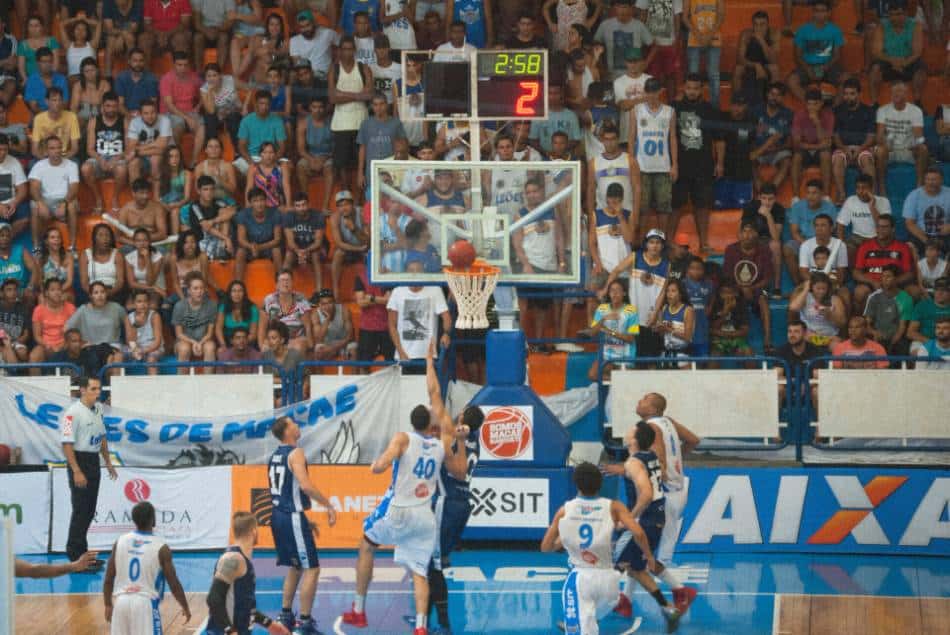 An overseas basketball game.