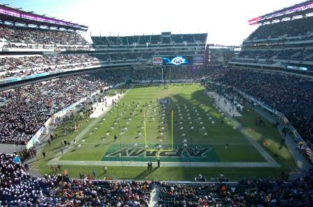 Aerial view of Navy's football field.